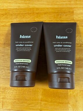 2-Pack Hims Under Cover Hair Color & Conditioner Medium Brown 5 fl Oz Ea for Men